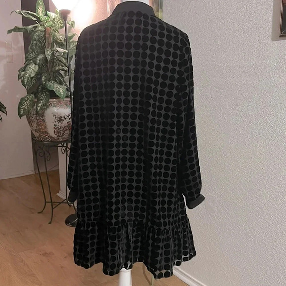 Emporio Armani Black & Gray Polkadot Pattern Casual Dress size M - Picture 4 of 10
